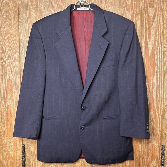 The Unbranded Brand Other - Bugatechi Uomo for Michael Jordan Men Pinstripe Virgin Wool Blazer Canada Made